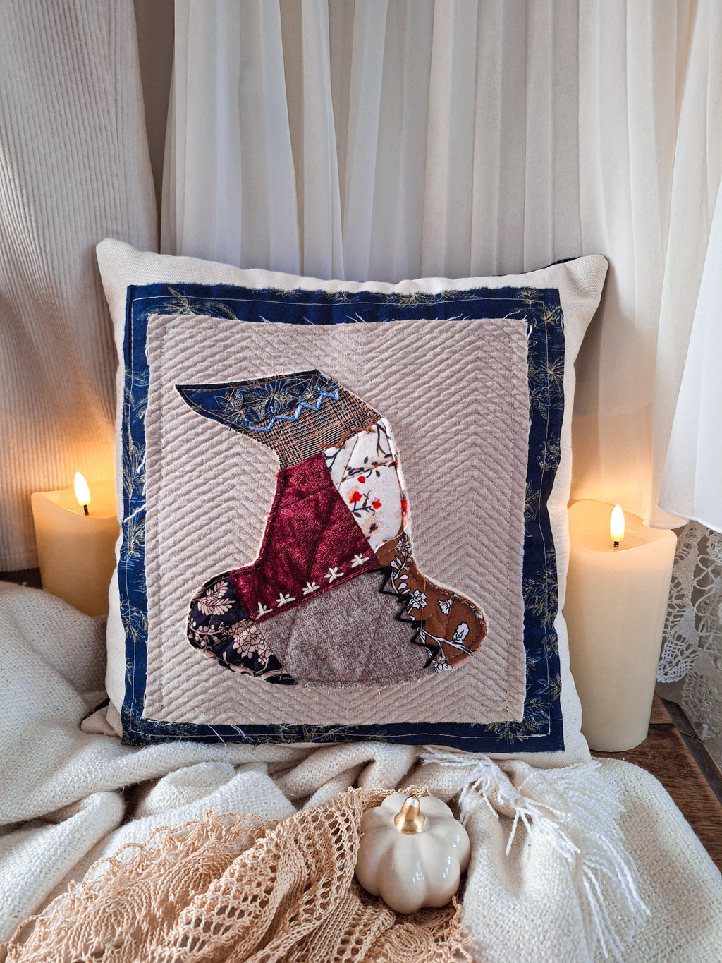 Coussin Chapeau de Sorcière 🧙Patchwork
