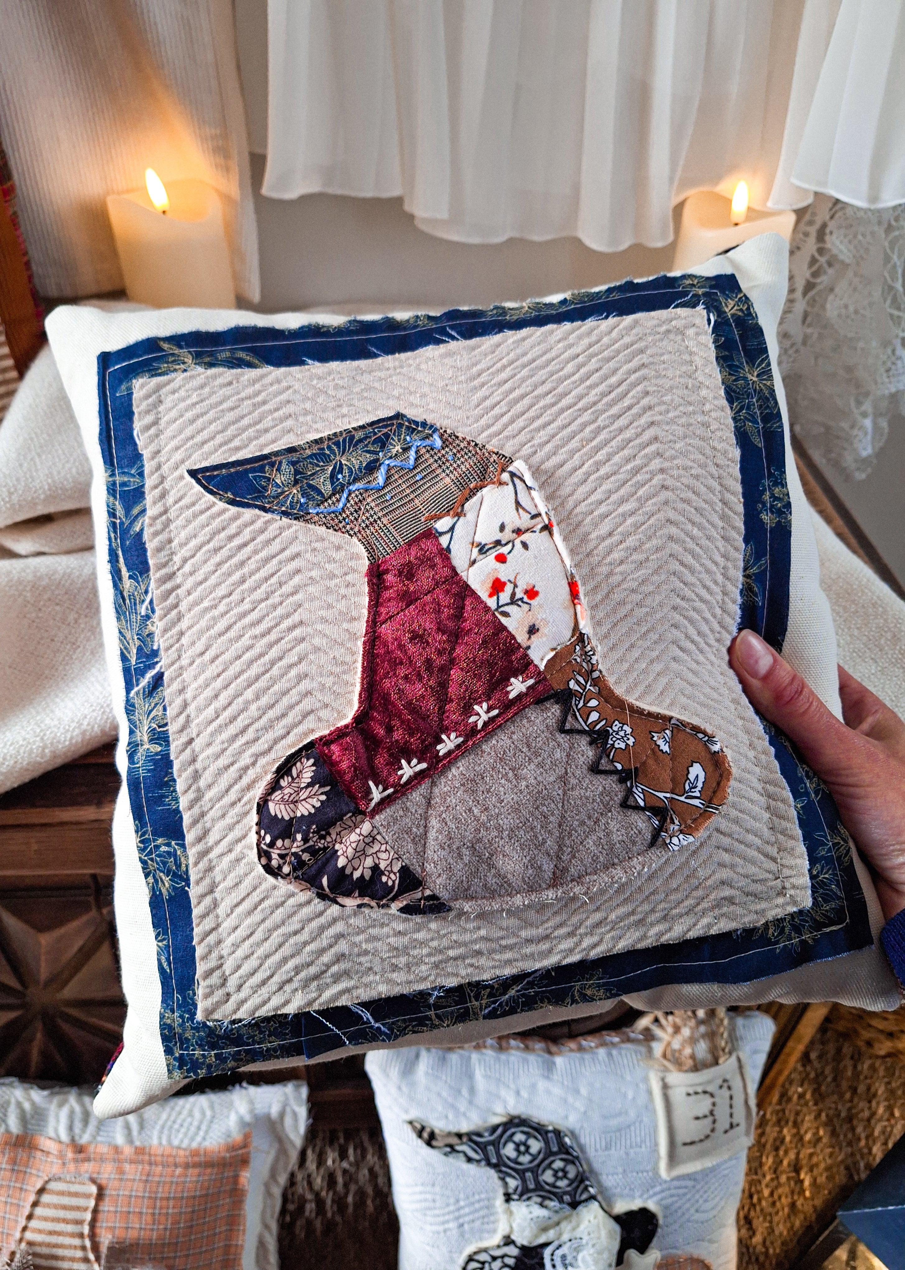 Coussin Chapeau de Sorcière 🧙Patchwork