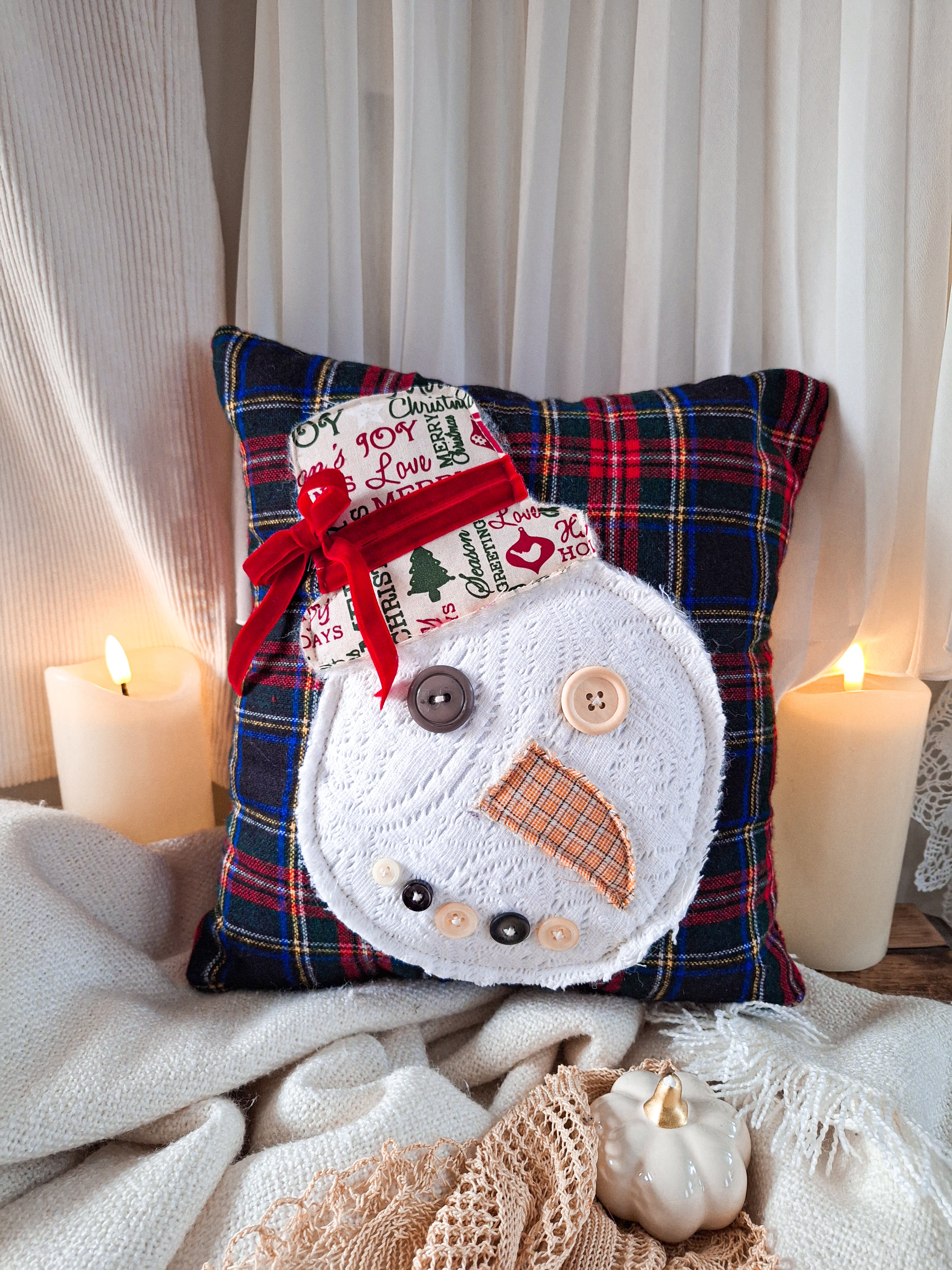 Coussin Bonhomme de Neige Noël ⛄🎅