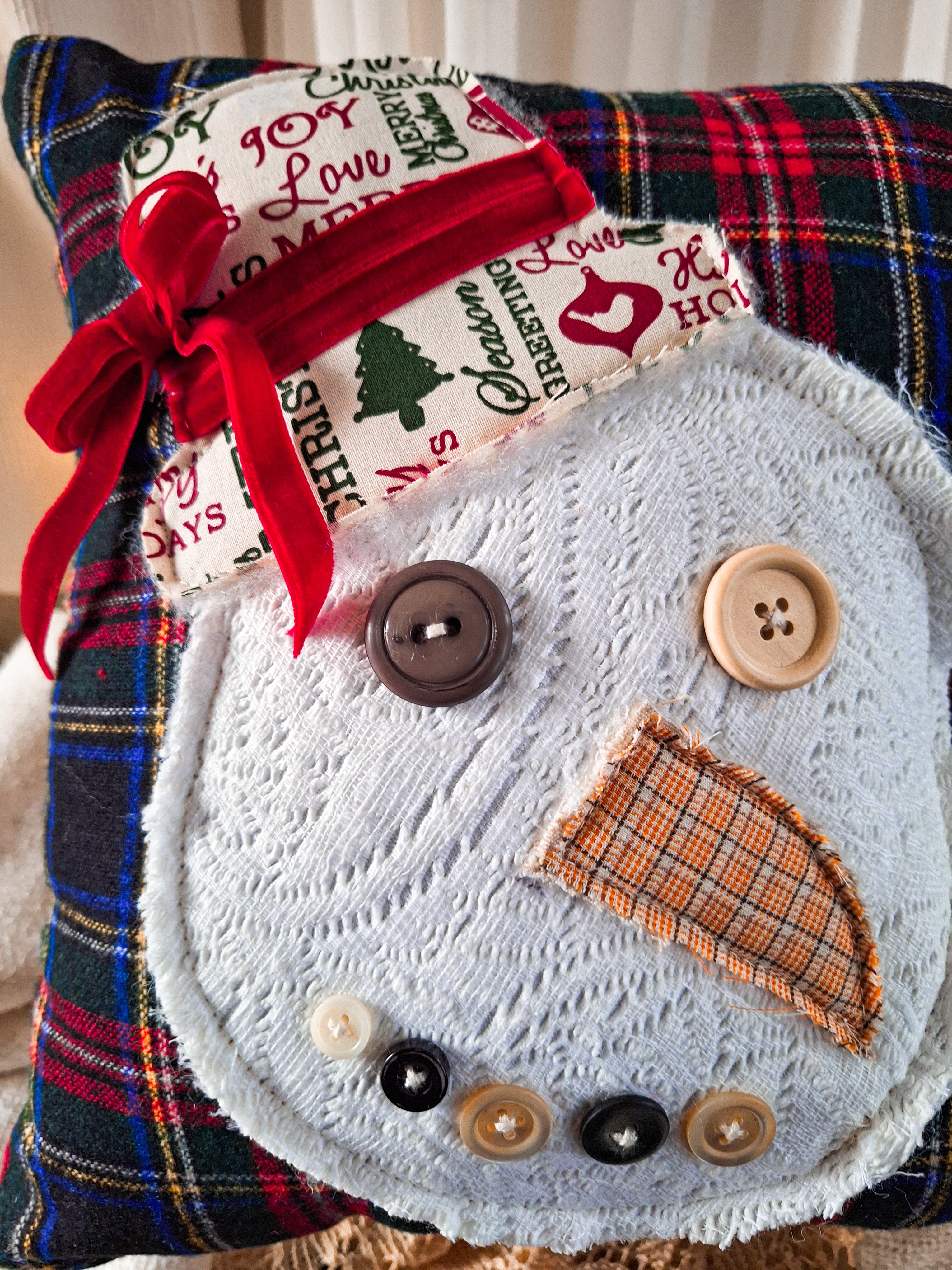 Coussin Bonhomme de Neige Noël ⛄🎅