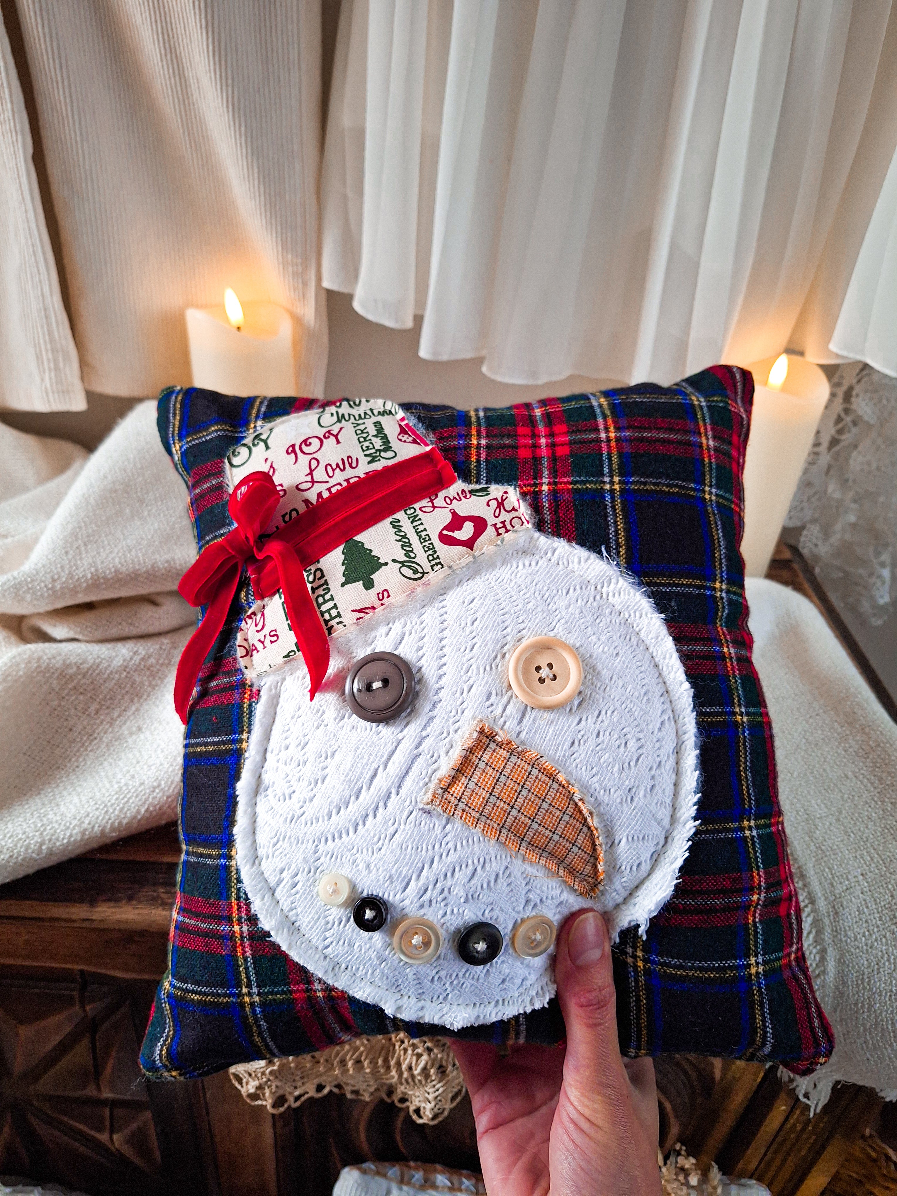 Coussin Bonhomme de Neige Noël ⛄🎅