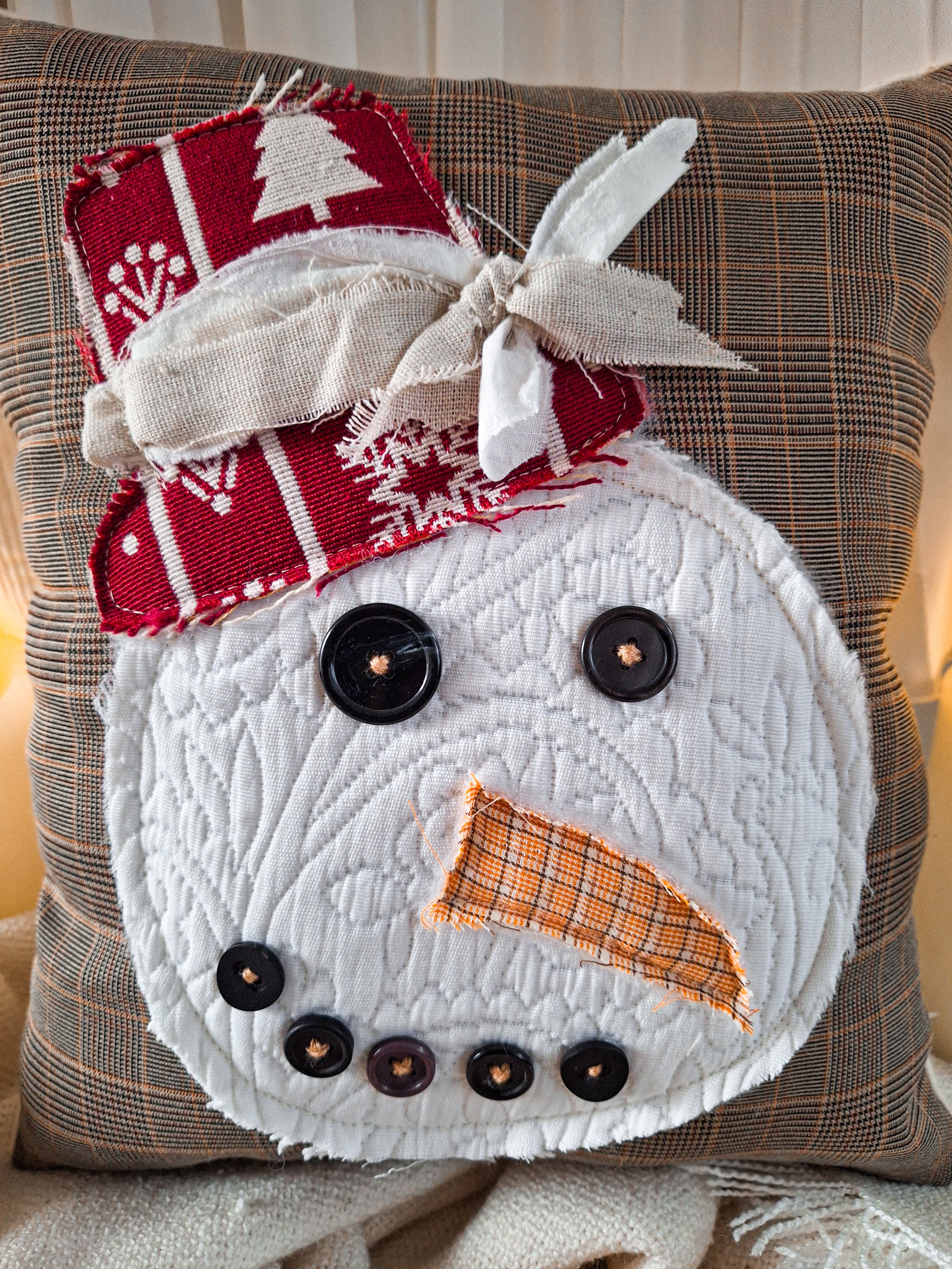 Coussin Bonhomme de Neige Noël ⛄🎅