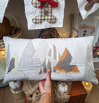 Coussin de Noël Sapins Rustiques 🎄