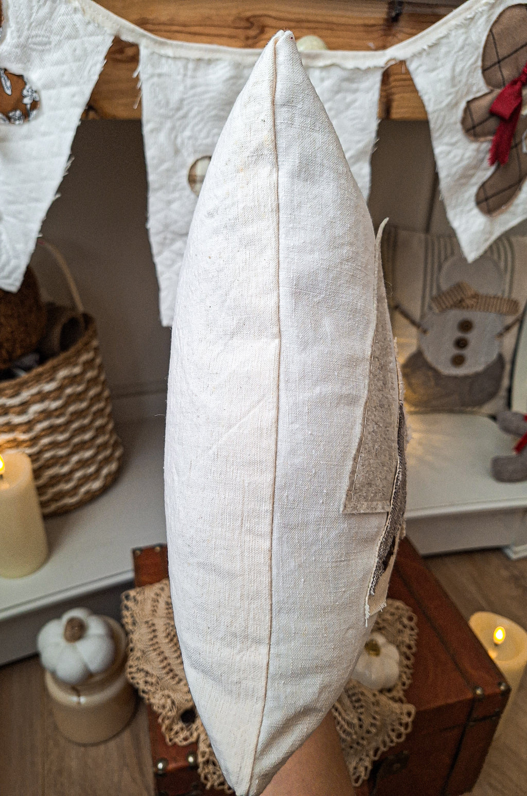 Coussin de Noël Sapins Rustiques 🎄